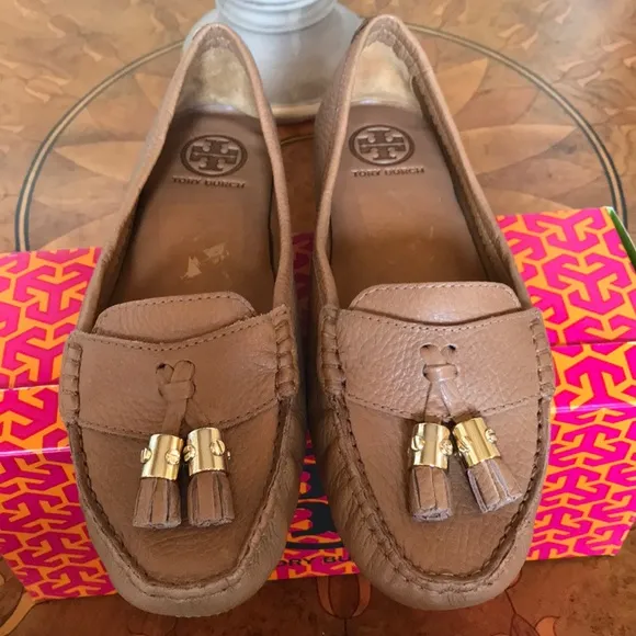*New*Tory Burch Royal Tan Lawerence Shoes