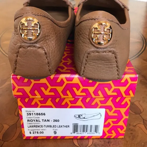*New*Tory Burch Royal Tan Lawerence Shoes