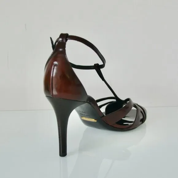 NIB BURBERRY BRIDLE POLISHED DUNSTALL SANDALS