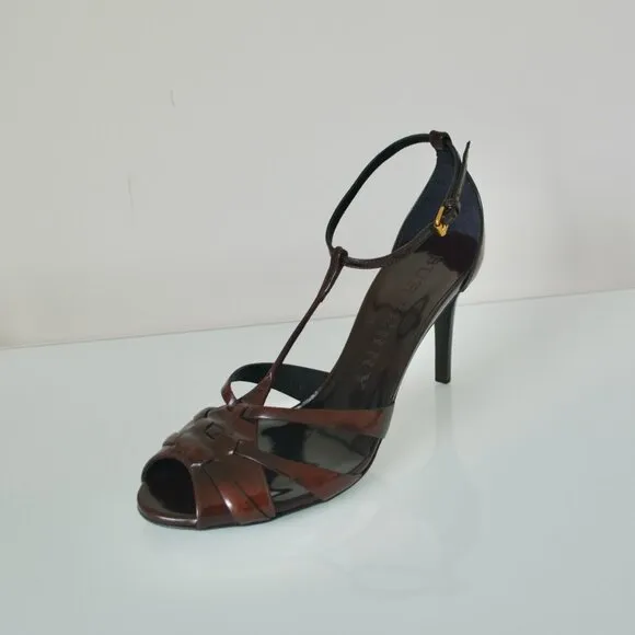NIB BURBERRY BRIDLE POLISHED DUNSTALL SANDALS