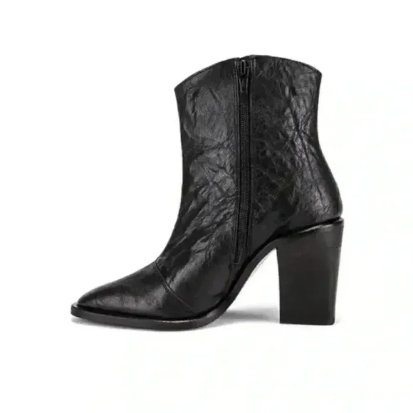 NIB Free people black western leather boots