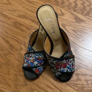 NIB French Sole FS/NY Flora Leather Women’s Wedge Sandals Okeefe Size 8 1/2,