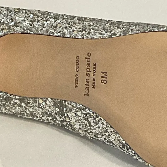 NIB Kate Spade Sonia Silver Glitter Shoes Women 8