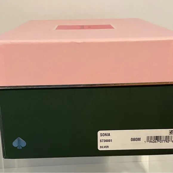 NIB Kate Spade Sonia Silver Glitter Shoes Women 8