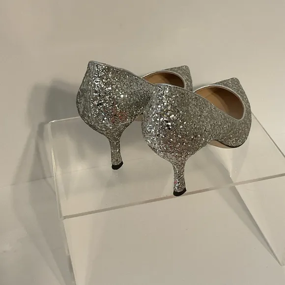 NIB Kate Spade Sonia Silver Glitter Shoes Women 8
