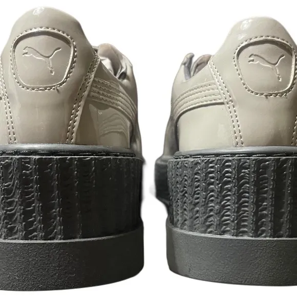 NIB 🔥 Puma X Fenty Rihanna Pointy Creeper Patent 36627002 Dove Gray sz7 &amp;dustbag