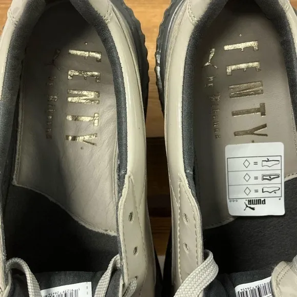 NIB 🔥 Puma X Fenty Rihanna Pointy Creeper Patent 36627002 Dove Gray sz7 &amp;dustbag