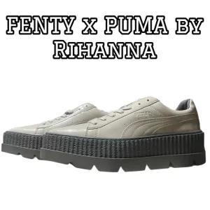 NIB 🔥 Puma X Fenty Rihanna Pointy Creeper Patent 36627002 Dove Gray sz7 &amp;dustbag