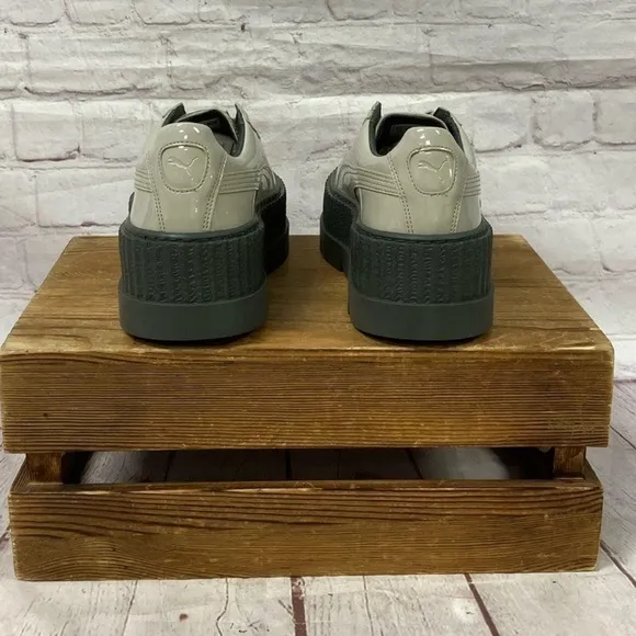 NIB 🔥 Puma X Fenty Rihanna Pointy Creeper Patent 36627002 Dove Gray sz7 &amp;dustbag