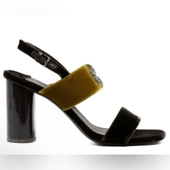 NIB Tory Burch Eleanor Heeled Velvet Sandals🫶🏻