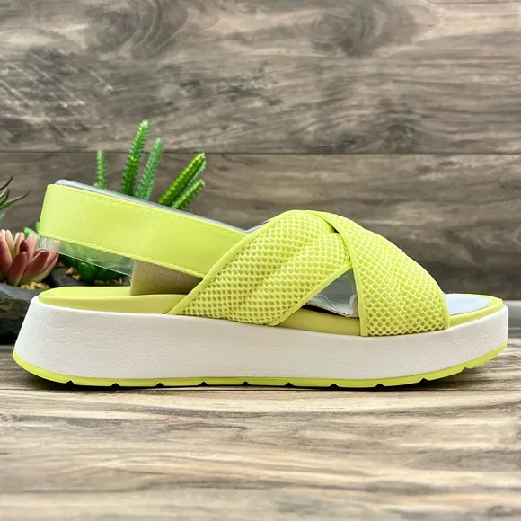 NIB UGG Nella Slingback Platform Sandal 7.5 38.5 Pollen Mesh