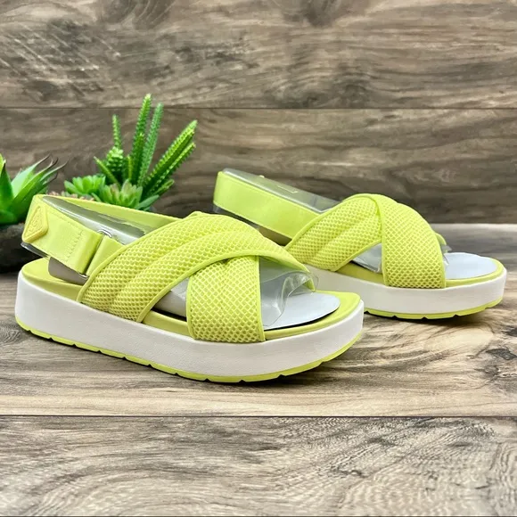 NIB UGG Nella Slingback Platform Sandal 7.5 38.5 Pollen Mesh