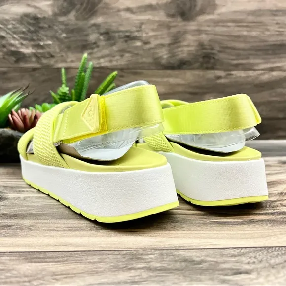 NIB UGG Nella Slingback Platform Sandal 7.5 38.5 Pollen Mesh