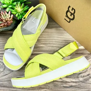 NIB UGG Nella Slingback Platform Sandal 7.5 38.5 Pollen Mesh
