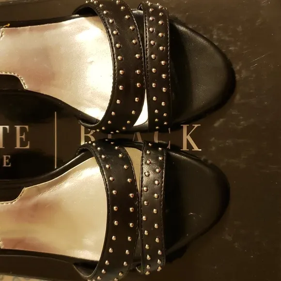 NIB WHBM Black High Heel Sandals Size 6.5
