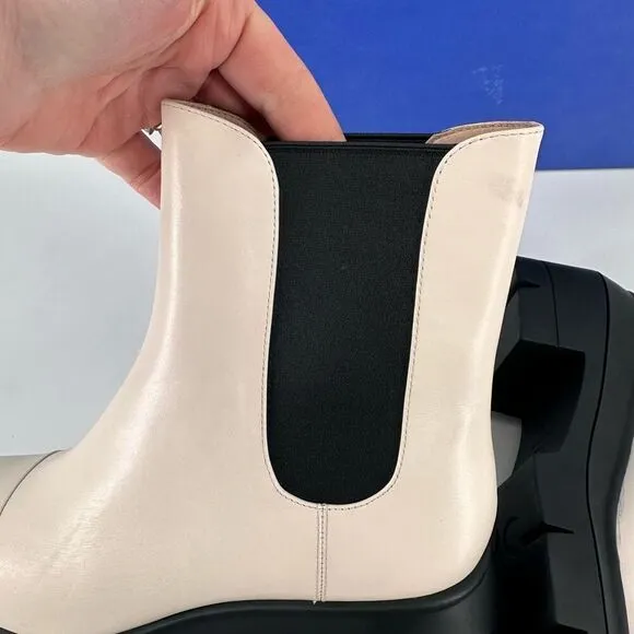 NIB STUART WEITZMAN Norah Oat Platform Block Heel Chelsea Boots EU 41.5, US 10.5
