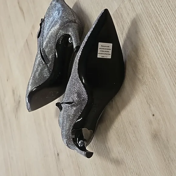 Nicholas Kirkwood Ankle Boot Shoes Gunmetal Pearl Heel Signature Silver Stars