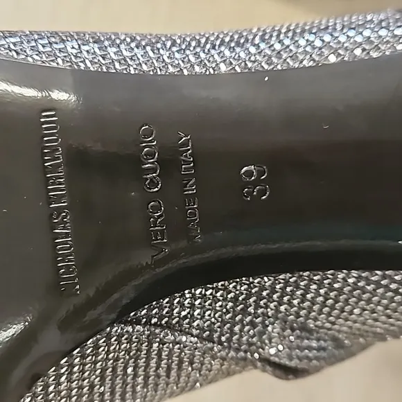 Nicholas Kirkwood Ankle Boot Shoes Gunmetal Pearl Heel Signature Silver Stars