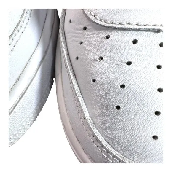 Nike Air Force 1 Youth White Sneakers Size 4Y 4 Classic Leather Casual Shoes SEE