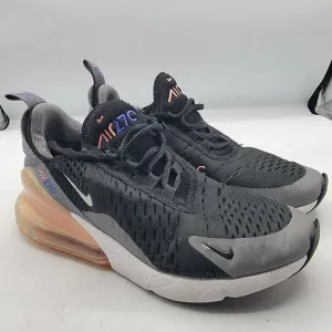 Nike Air Max 270 GS Womens Size 5 Black Metallic Silver Pink Shoes 943345-020