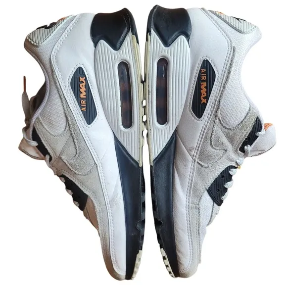 Nike Air Max 90 White Gray Black Sneakers Running Shoes Mens 11