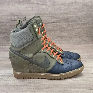 Nike Dunk Sky Hi 2.0 Women's Size 8.5 Olive Green Hidden Wedge Shoes (684954-300