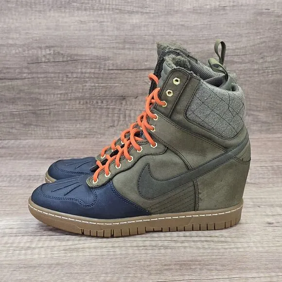 Nike Dunk Sky Hi 2.0 Women's Size 8.5 Olive Green Hidden Wedge Shoes (684954-300
