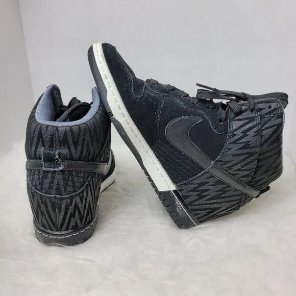 Nike Dunk Sky Hi Black White Women's 543258-002 Wedge Sneaker Shoes Size 7