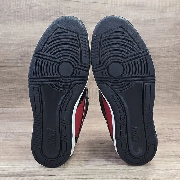 Nike Force Dunk Sky Hi Women's 8.5 Black Red Hidden Wedge Heel Shoes (629746-600