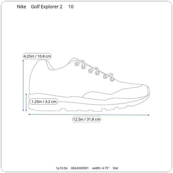 Nike Golf Explorer 2 Gray Neon Green Shoes 10