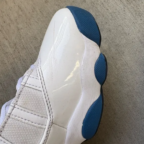 Nike Jordan 6 Rings White Blue Men’s Size 8.5 Basketball Shoes Pre-Owned