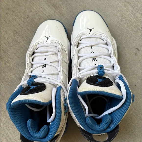 Nike Jordan 6 Rings White Blue Men’s Size 8.5 Basketball Shoes Pre-Owned