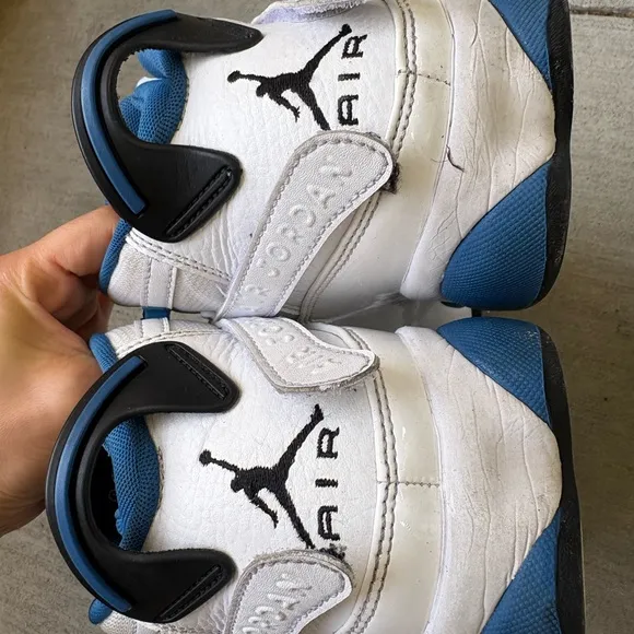 Nike Jordan 6 Rings White Blue Men’s Size 8.5 Basketball Shoes Pre-Owned