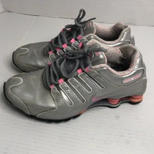 Nike Shox NZ EU Women's 8.5 Metallic Silver Pink 2012 488312-003 Running Shoes