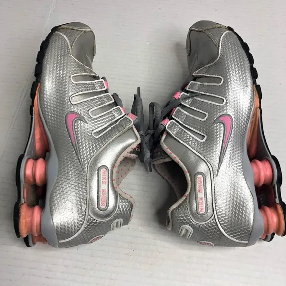 Nike Shox NZ EU Women's 8.5 Metallic Silver Pink 2012 488312-003 Running Shoes