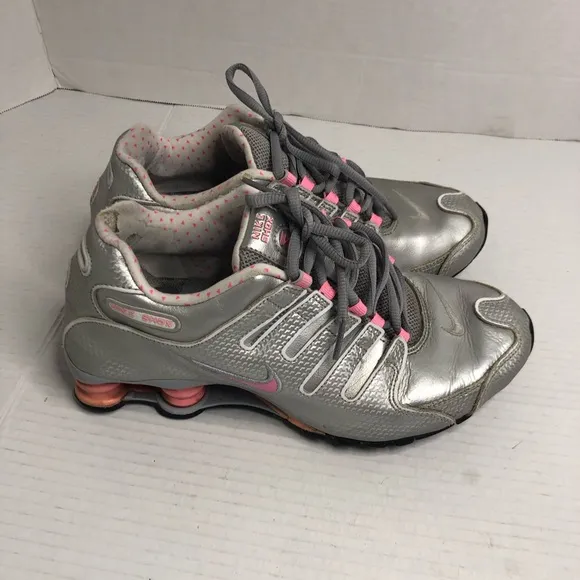 Nike Shox NZ EU Women's 8.5 Metallic Silver Pink 2012 488312-003 Running Shoes