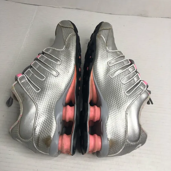 Nike Shox NZ EU Women's 8.5 Metallic Silver Pink 2012 488312-003 Running Shoes