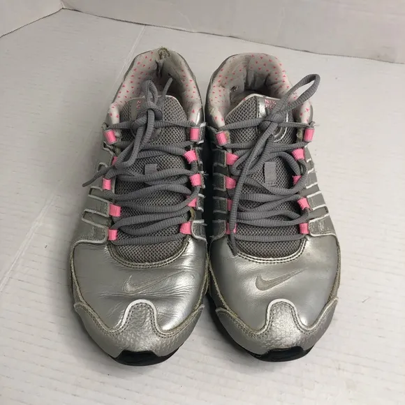 Nike Shox NZ EU Women's 8.5 Metallic Silver Pink 2012 488312-003 Running Shoes