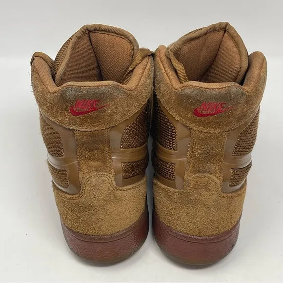 Nike Trainer Clean Sweep Premium High Shoes Mens 10.5 Brown Suede Sneakers
