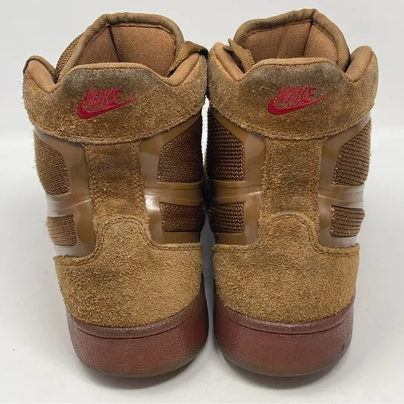 Nike Trainer Clean Sweep Premium High Shoes Mens 10.5 Brown Suede Sneakers