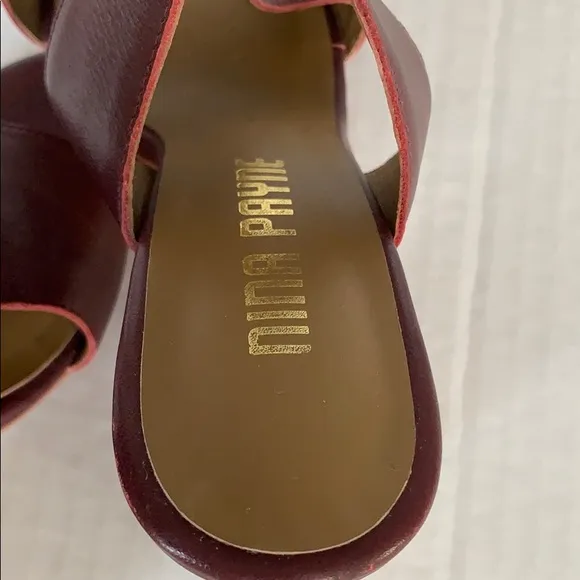 NINA PAYNE | Anthropologie Plum Star Heel Sandals