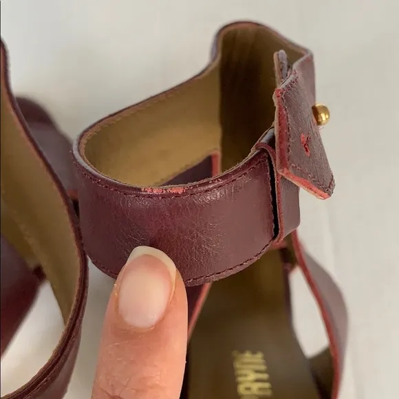 NINA PAYNE | Anthropologie Plum Star Heel Sandals