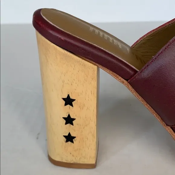 NINA PAYNE | Anthropologie Plum Star Heel Sandals