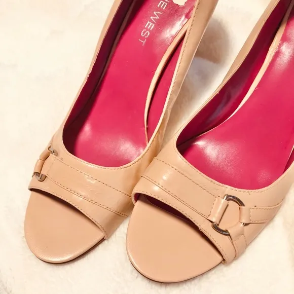 🆕Nine West Blush Peep Toe Pumps Size 8