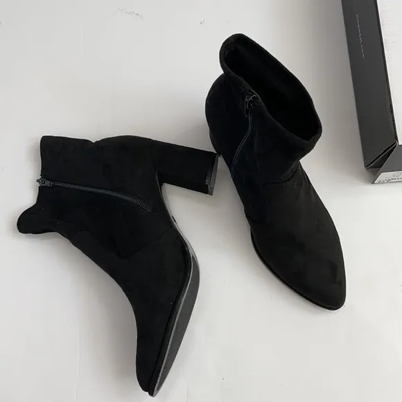 Nine West Luella black suede boots 9.5 W