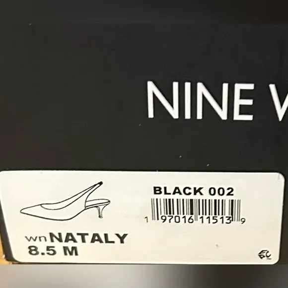 Nine West Nataly Woman’s Black Suede Kitten Heel Pointy Toe Shoes 8.5 NEW