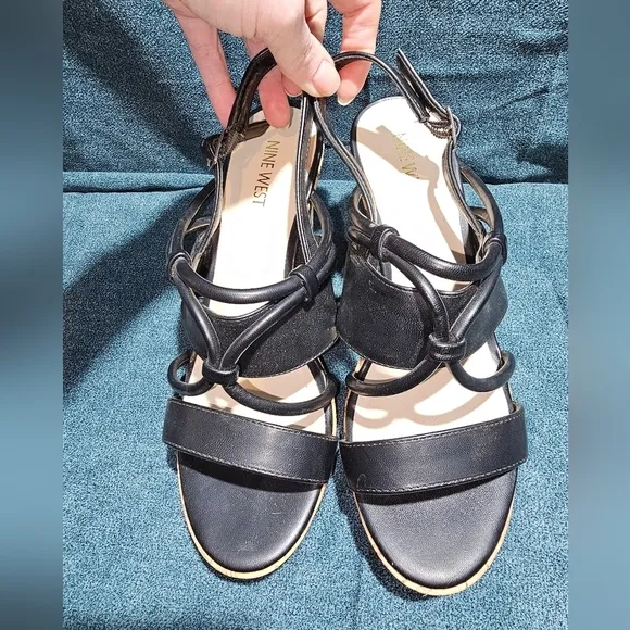 NINE WEST wedge heeled sandals 9.5