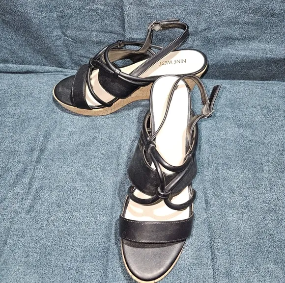 NINE WEST wedge heeled sandals 9.5