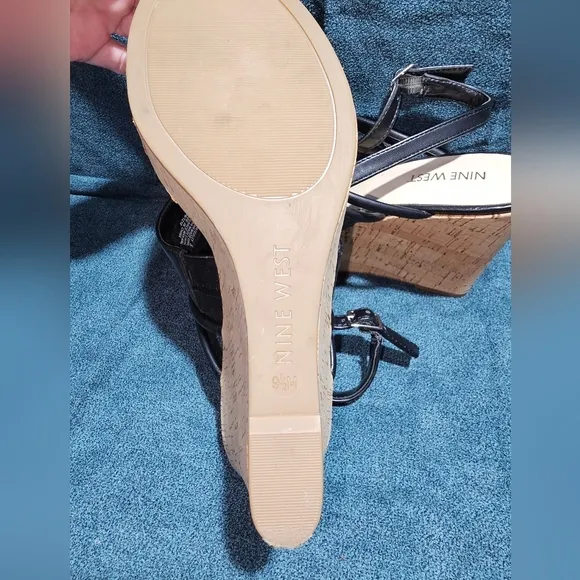 NINE WEST wedge heeled sandals 9.5