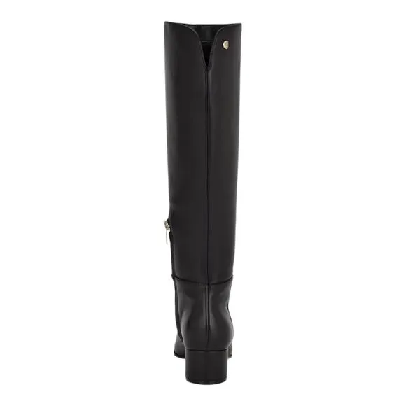 Nine West Women's Morgin Pointy Toe Block Heel Knee High Boots Black Size 8 1/2